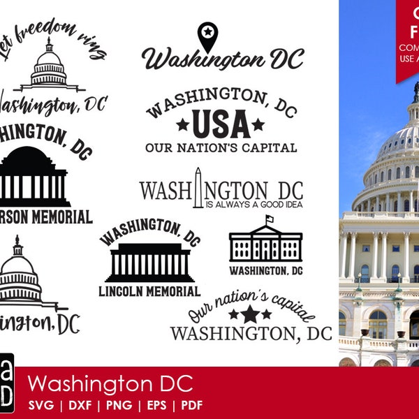 Washington DC SVG and Cut Files for Crafters