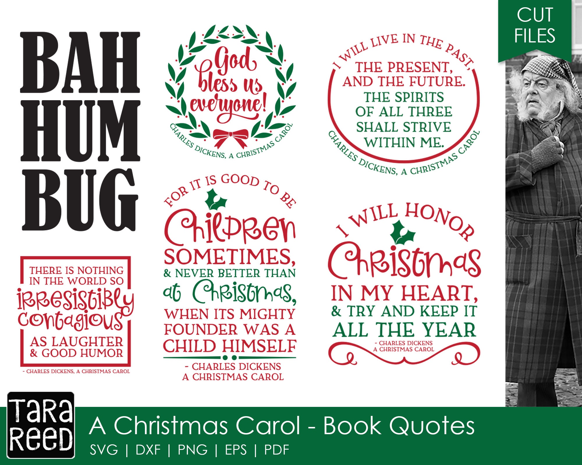 A Christmas Carol Quotes A Christmas Carol Quotes Christmas Svg And Cut Files For | Etsy Israel