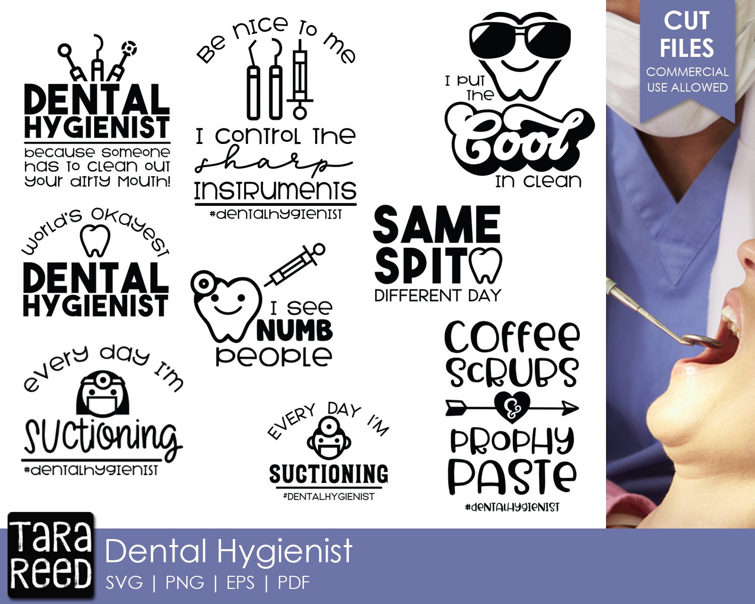 Dental Hygienist Dentist SVG and Cut Files for Crafters Etsy