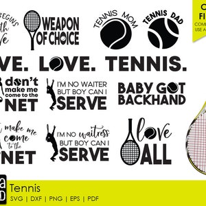 Tennis SVG und Schnittdateien für Handwerker