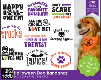 Halloween Dog Bandanas - Halloween SVG and Cut Files for Crafters