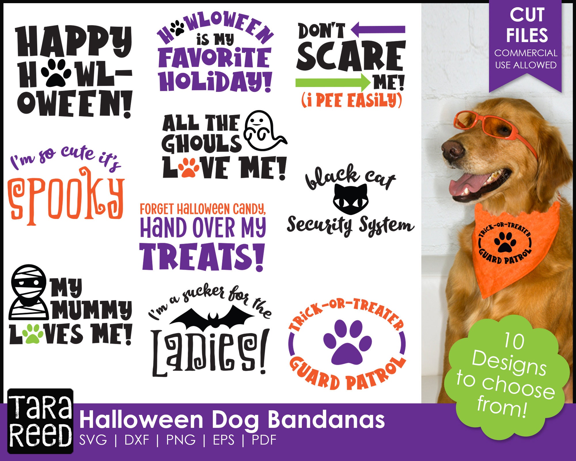 Halloween Dog Bandanas Halloween SVG and Cut Files for Crafters Etsy Canada