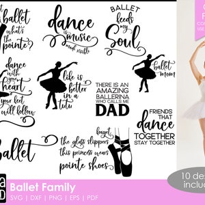 Fichiers SVG et découpés de ballet pour les artisans