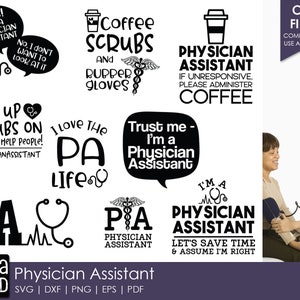 Physician Assistant SVG and Cut Files for Crafters