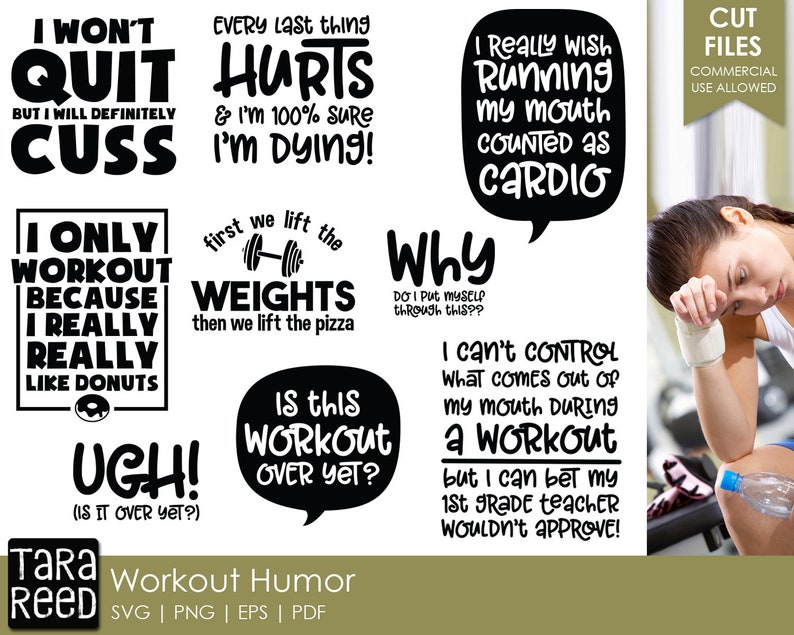 Download Workout Humor Fitness SVG and Cut Files for Crafters | Etsy