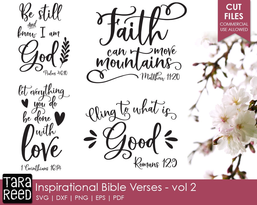 Download Inspirational Bible Verse SVG and Cut Files for Crafters ...