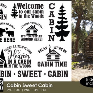 Cabaña dulce cabaña: cabaña SVG y archivos de corte para artesanos