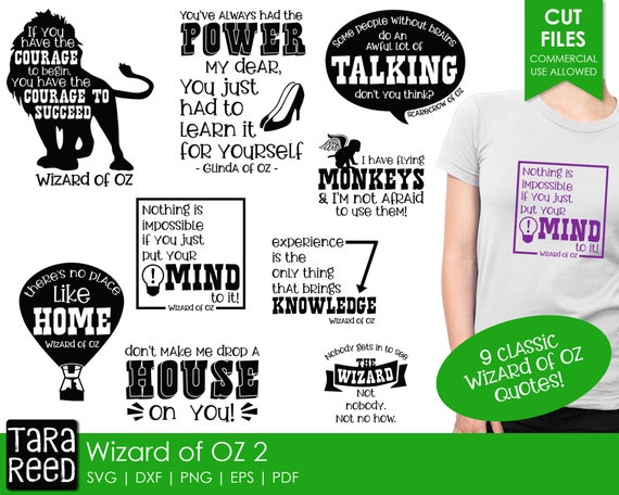Wizard Of Oz Quotes 2 Svg And Cut Files For Crafters Etsy
