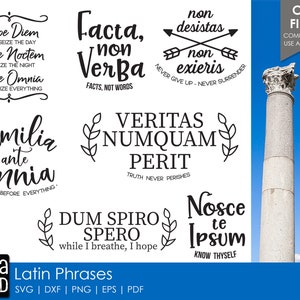 Latin Phrases - SVG and Cut Files for Crafters