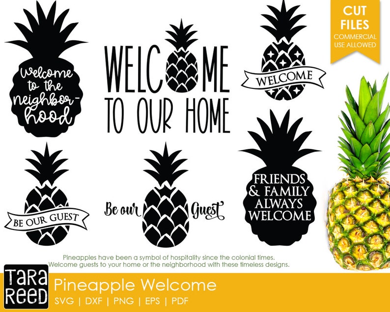 Pineapple Home SVG and Cut Files for Crafters Etsy