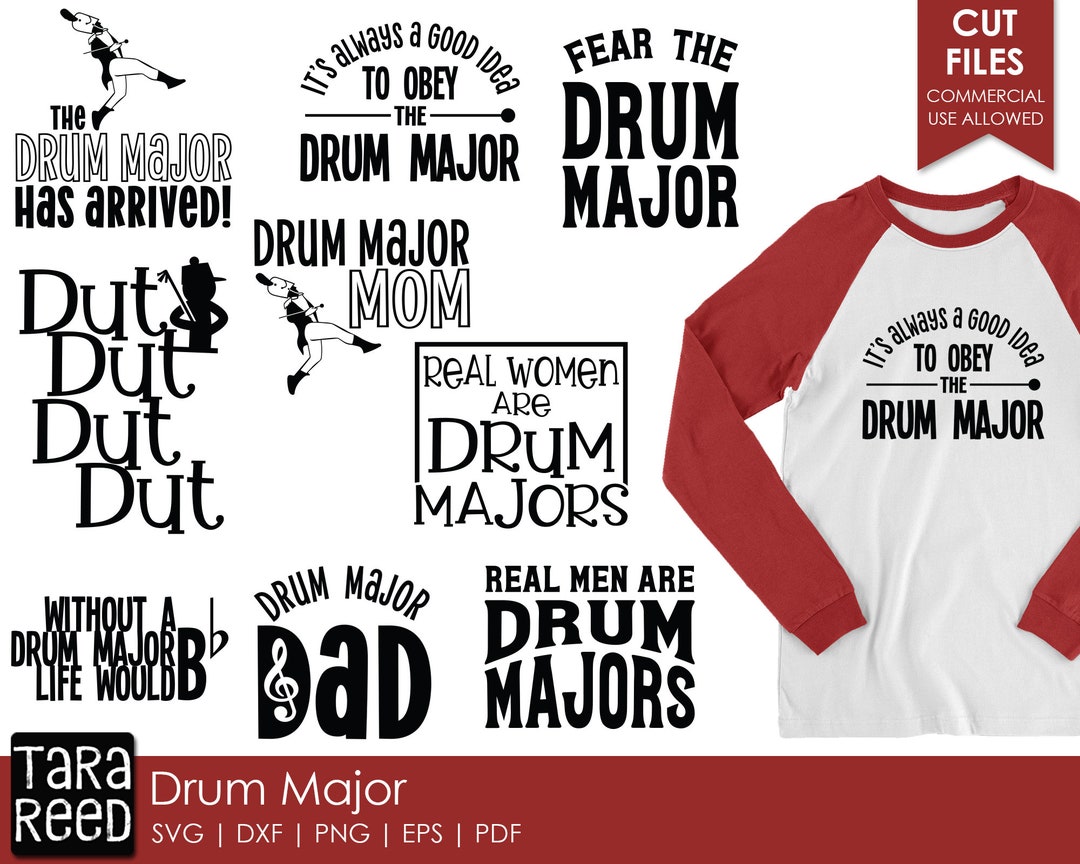 Drum Major Marching Band SVG y archivos cortados para artesanos Etsy España