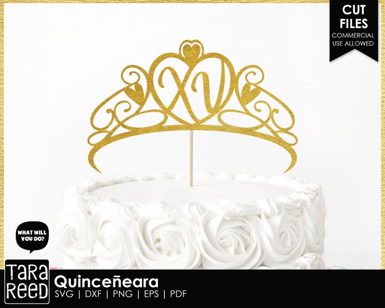 Quinceanera cake topper for Cricut