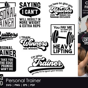 Personal Trainer - Fitness SVG und Schnittdateien für Handwerker