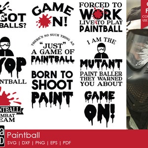 Paintball SVG and Cut Files for Crafters