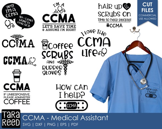 Ccma Medical Assistant Svg And Cut Files For Crafters Etsy