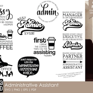 Administrative Assistant - Office SVG and Cut Files for Crafters - Etsy