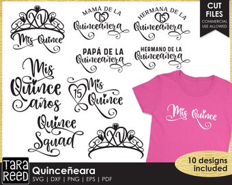 Quinceanera SVG and Cut Files for Crafters
