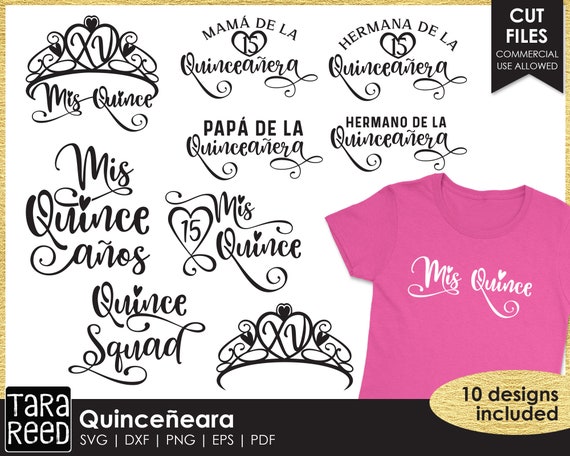 Quinceanera SVG and Cut Files for Crafters