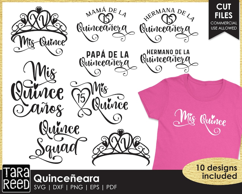 Quinceanera SVG Bundle for Cricut or Silhouette