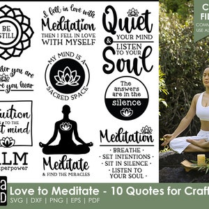 Love to Meditate - Meditation SVG and Cut Files for Crafters