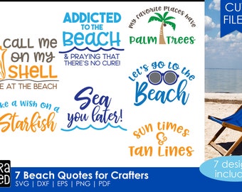 Archivos SVG y de corte de playa para artesanos