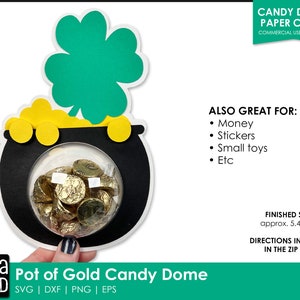 St Patricks Day Candy Dome SVG for Cricut  | Leprechaun Gift