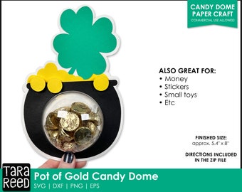 Cúpula de caramelo SVG para el Día de San Patricio para Cricut / Regalo de duende