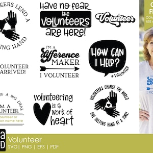 SVG voluntário e arquivos de corte para artesãos