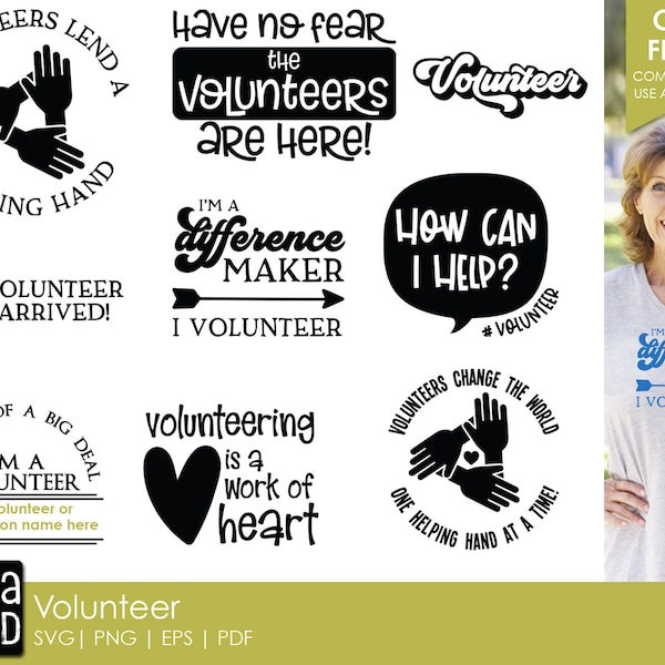 Volunteer SVG and Cut Files for Crafters