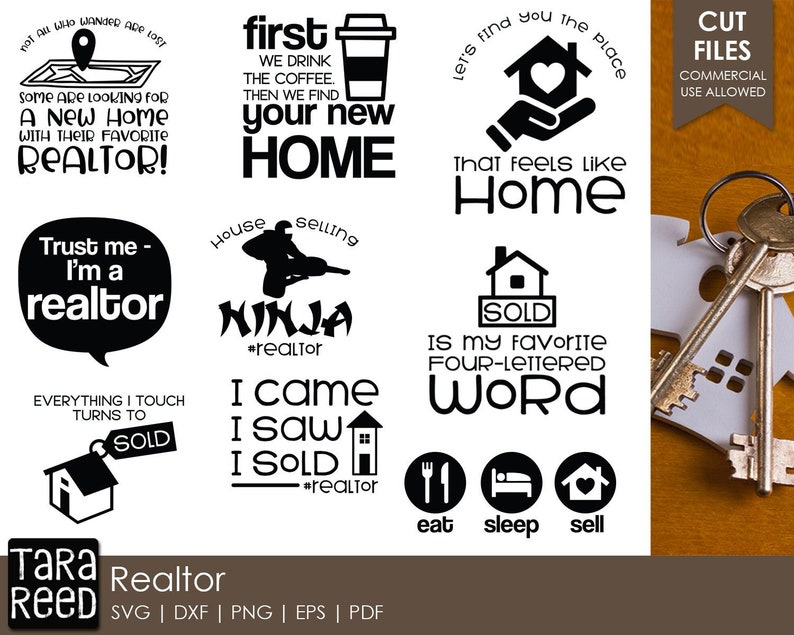 Download Realtor Real Estate SVG and Cut Files for Crafters | Etsy