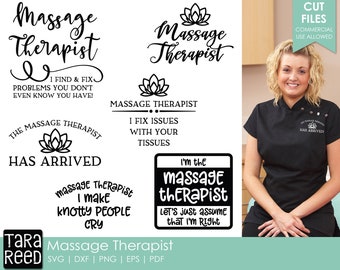 Massage Therapist SVG and Cut Files for Crafters