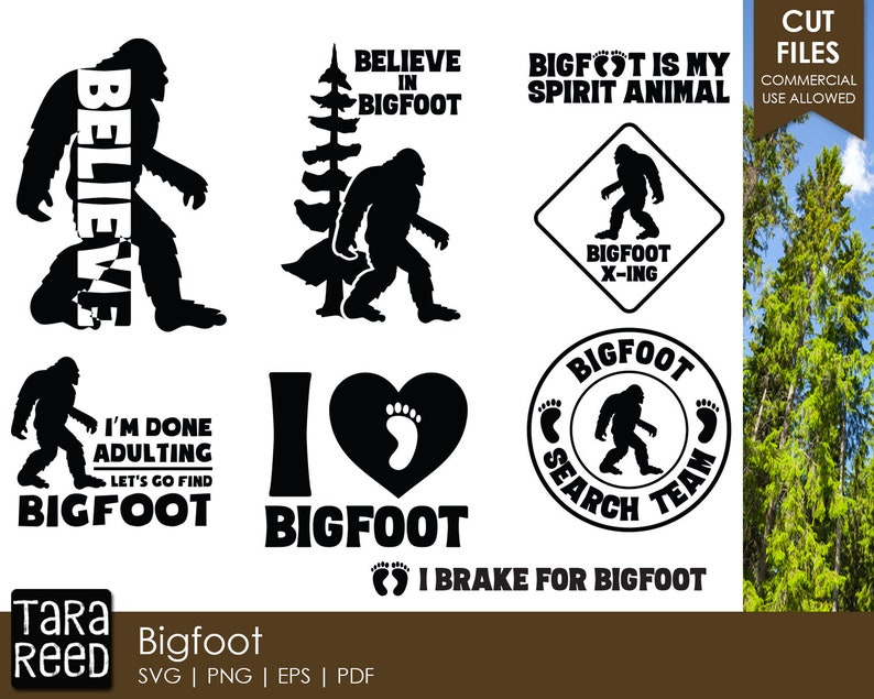 Bigfoot SVG and Cut Files for Crafters | Etsy