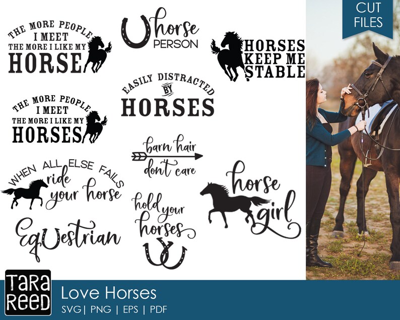 Download I Love Horses Horse SVG and Cut Files for Crafters | Etsy