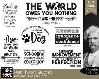 Mark Twain Quotes - SVG and Cut Files for Crafters