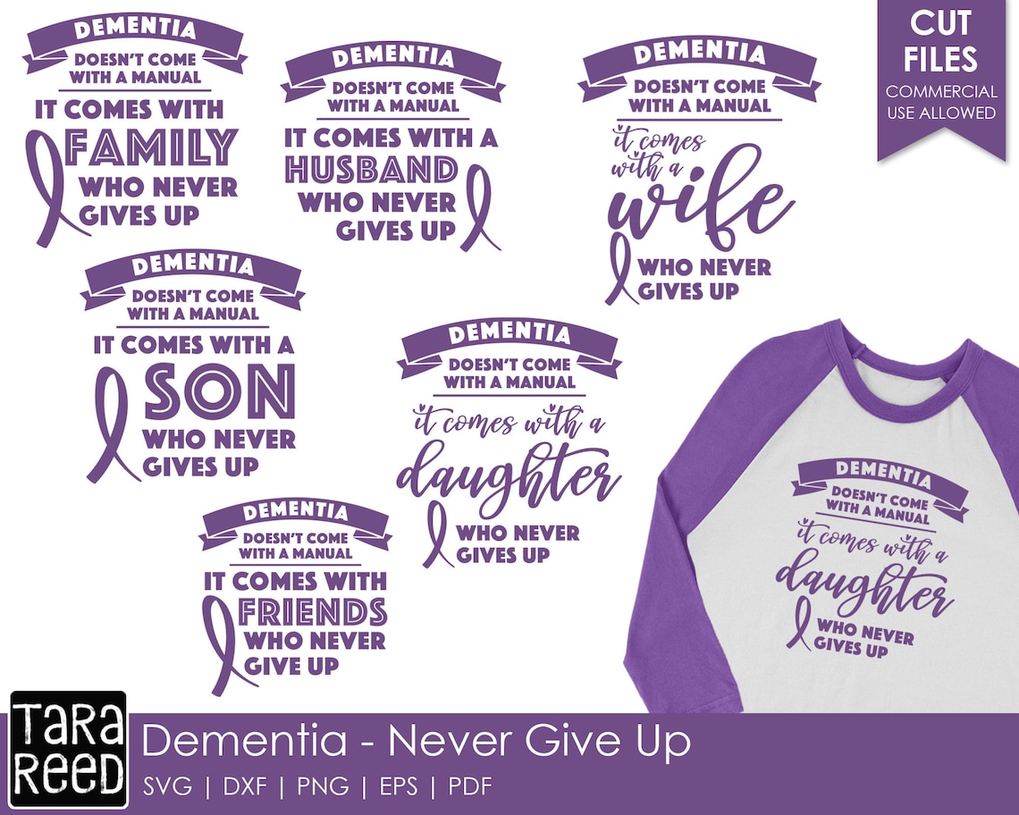 Dementia Awareness SVG and Cut Files for Crafters Etsy