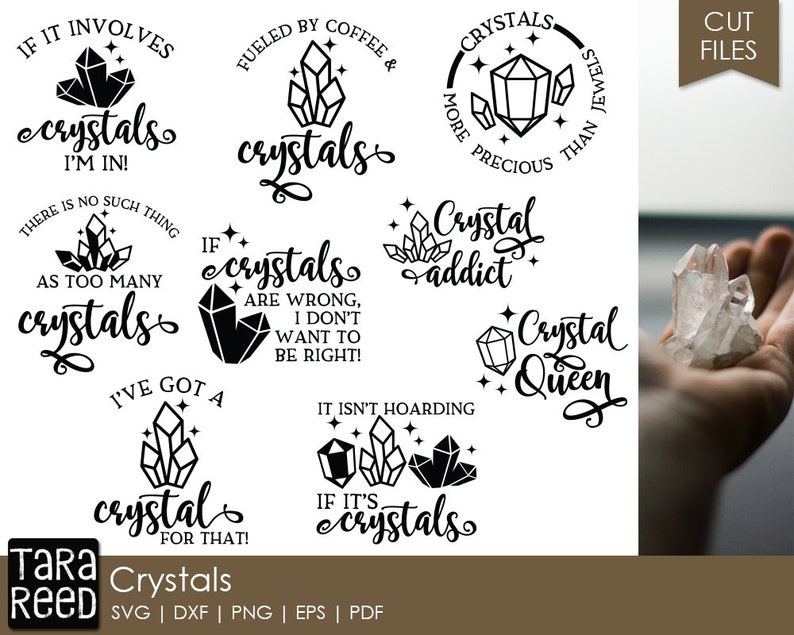 Download Crystals SVG and Cut Files for Crafters | Etsy