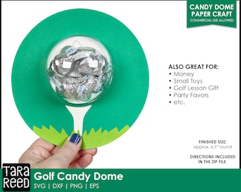 Cúpula de caramelo de golf SVG / Recuerdo de fiesta DIY (archivo digital)