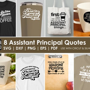 8 SVG principal assistente para Cricut | Presentes de agradecimento ao professor