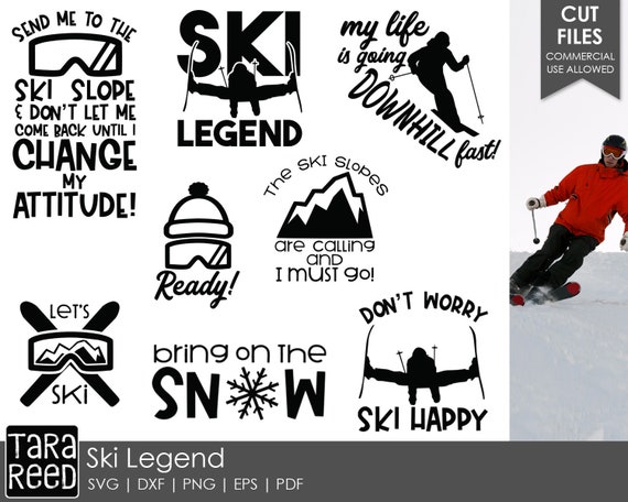 Download Ski Legend Skiing Svg And Cut Files For Crafters Etsy