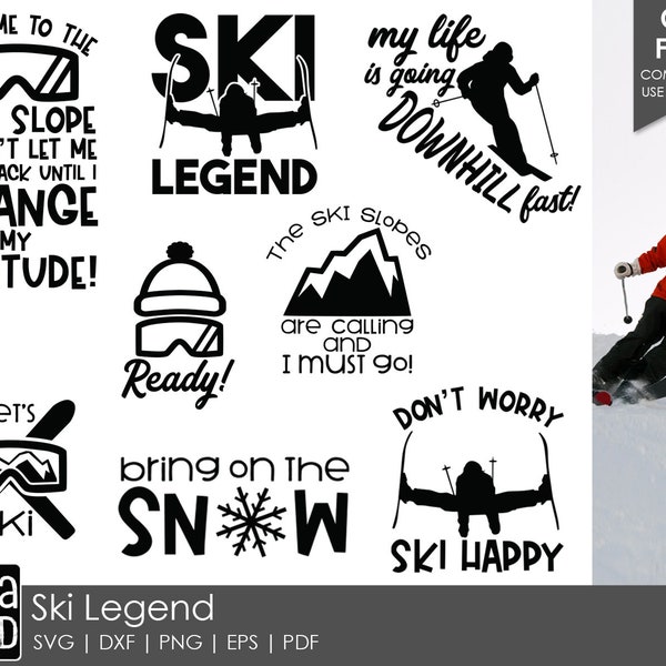 Ski Legend - Skiing SVG and Cut Files for Crafters