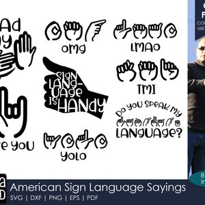 Sign Language Humor - ASL SVG and Cut Files for Crafters