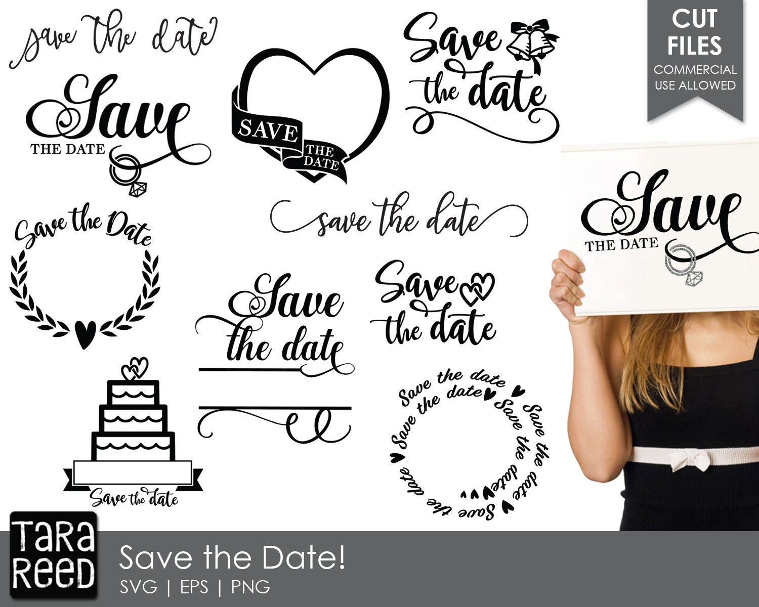 Download Save the Date Wedding SVG and Cut Files for Crafters | Etsy