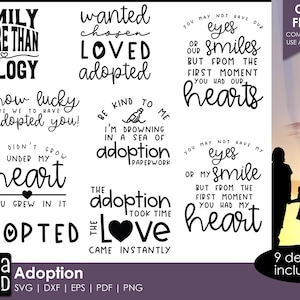 Adoption - Familie SVG und Cut Files für Handwerker