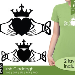 Irish Claddagh SVG and Cut Files for Crafters