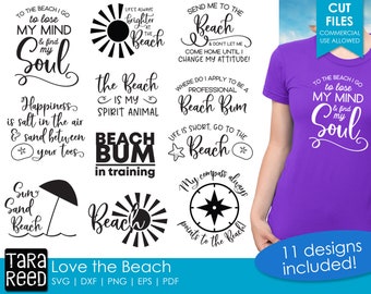 Love the Beach - Beach SVG and Cut Files for Crafters