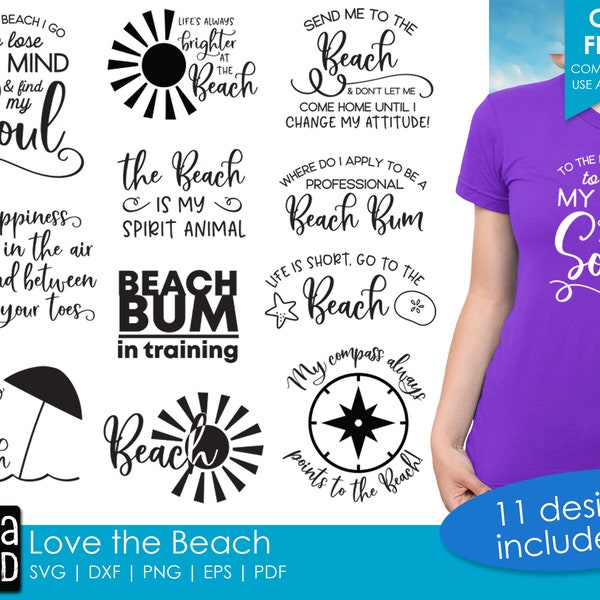 Love the Beach: strand-SVG- en snijbestanden voor hobbyisten