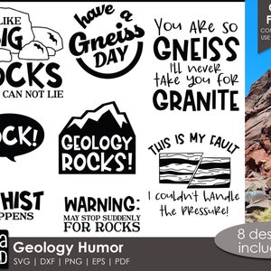 Citas de geología: archivos SVG y de corte de geólogo para artesanos