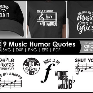 Humor musical - SVG musical e arquivos cortados para artesãos