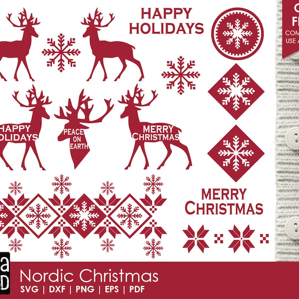 Nordic Christmas - Christmas SVG and Cut Files for Crafters