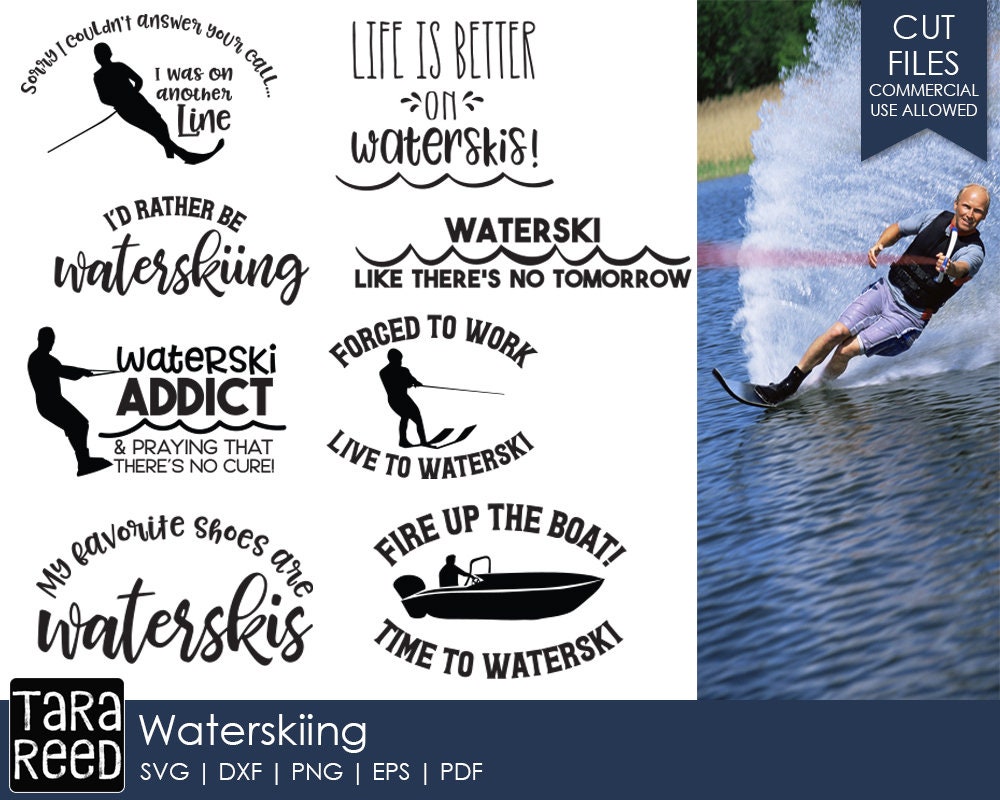 Waterskiing SVG and Cut Files for Crafters | Etsy